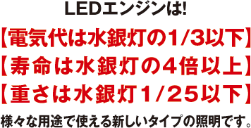 LEDエンジンのメリット